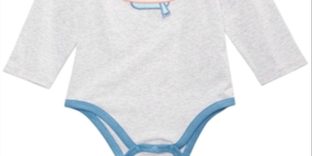 First Impressions Baby Boy's Fox Bodysuit Gray Size Newborn