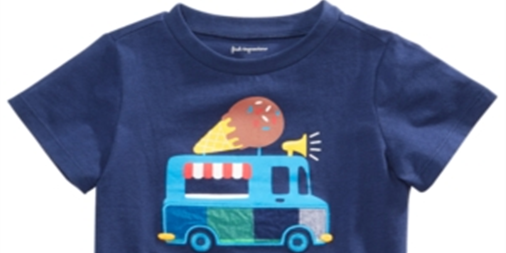 First Impressions Baby Boy's Cotton Ice Cream Truck T-Shirt Blue Size 18MOS