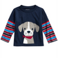 First Impressions Baby Boy's Layered Look Puppy Print T-Shirt Blue Size 24MOS