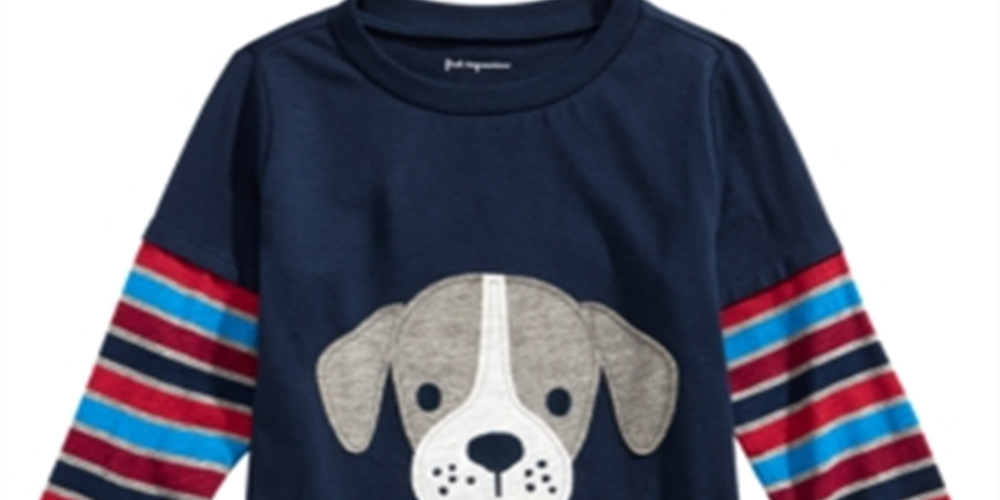 First Impressions Baby Boy's Layered Look Puppy Print T-Shirt Blue Size 24MOS