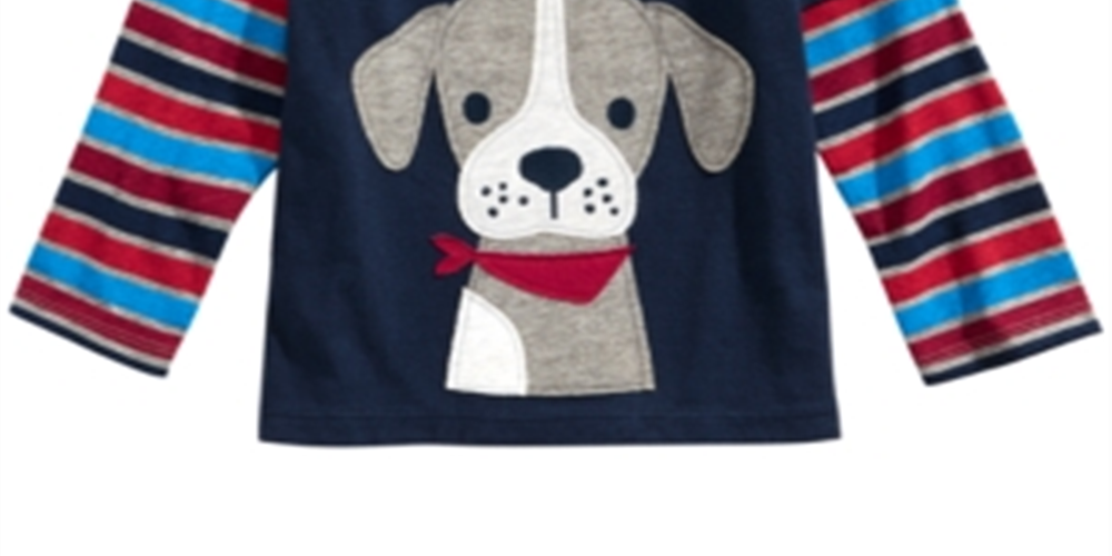 First Impressions Baby Boy's Layered Look Puppy Print T-Shirt Blue Size 24MOS
