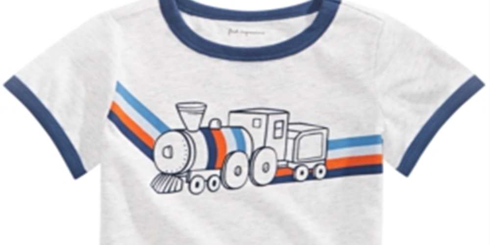 First Impressions Baby Boy's Train T-Shirt Gray Size 24MOS