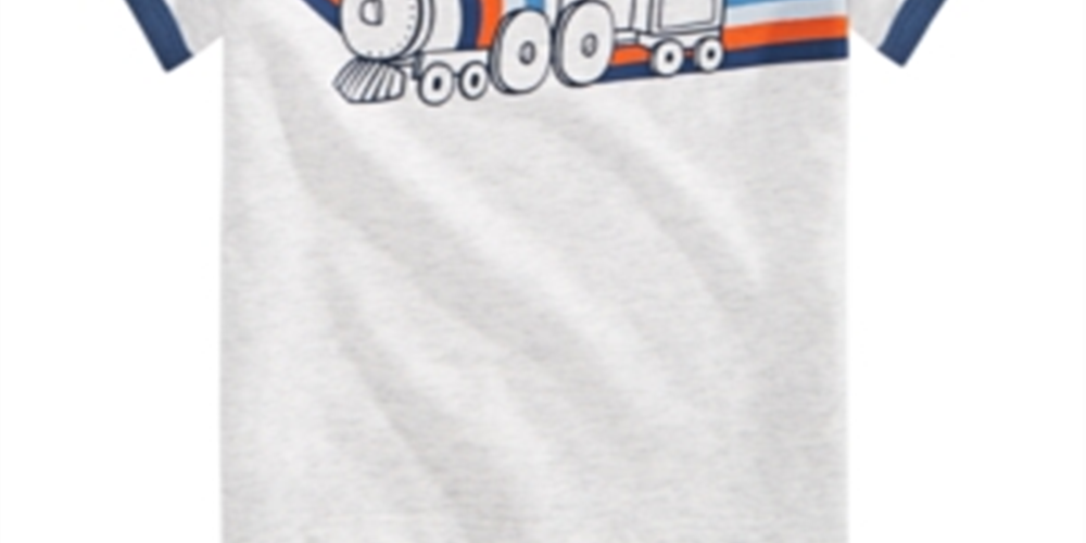 First Impressions Baby Boy's Train T-Shirt Gray Size 24MOS
