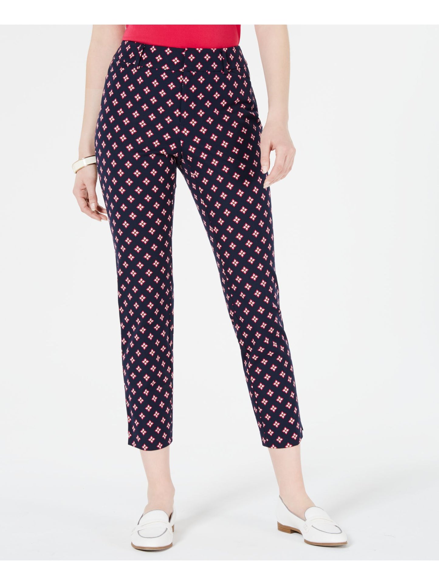 Charter Club Women's Printed Capri Pants Blue Size 6