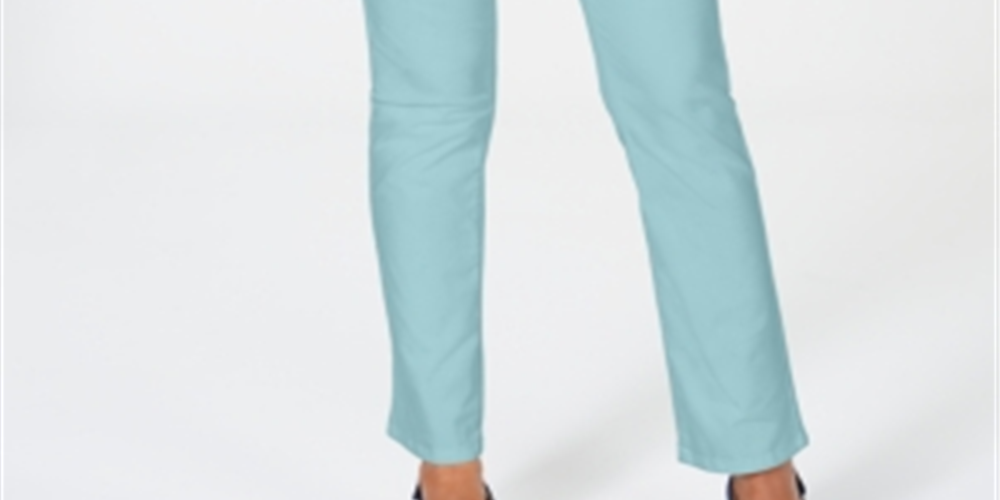 Charter Club Women's Lexington Tummy Control Straight Leg Jeans Blue Size 10