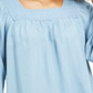 Style & Co Women's Square Neck Top Blue Size Medium