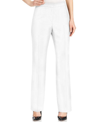 Kasper Women's Solid Trouser White Size 6 Petite