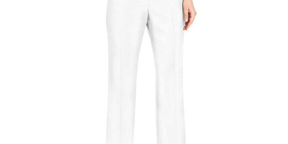 Kasper Women's Solid Trouser White Size 6 Petite