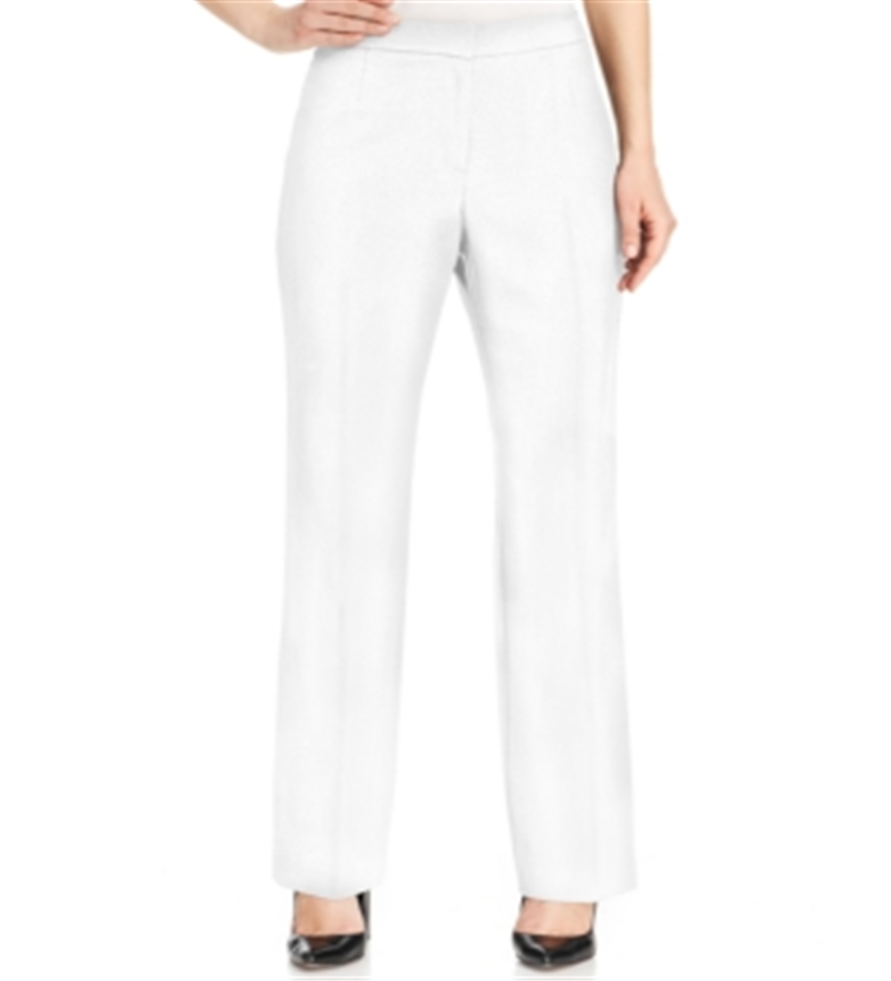 Kasper Women's Solid Trouser White Size 6 Petite
