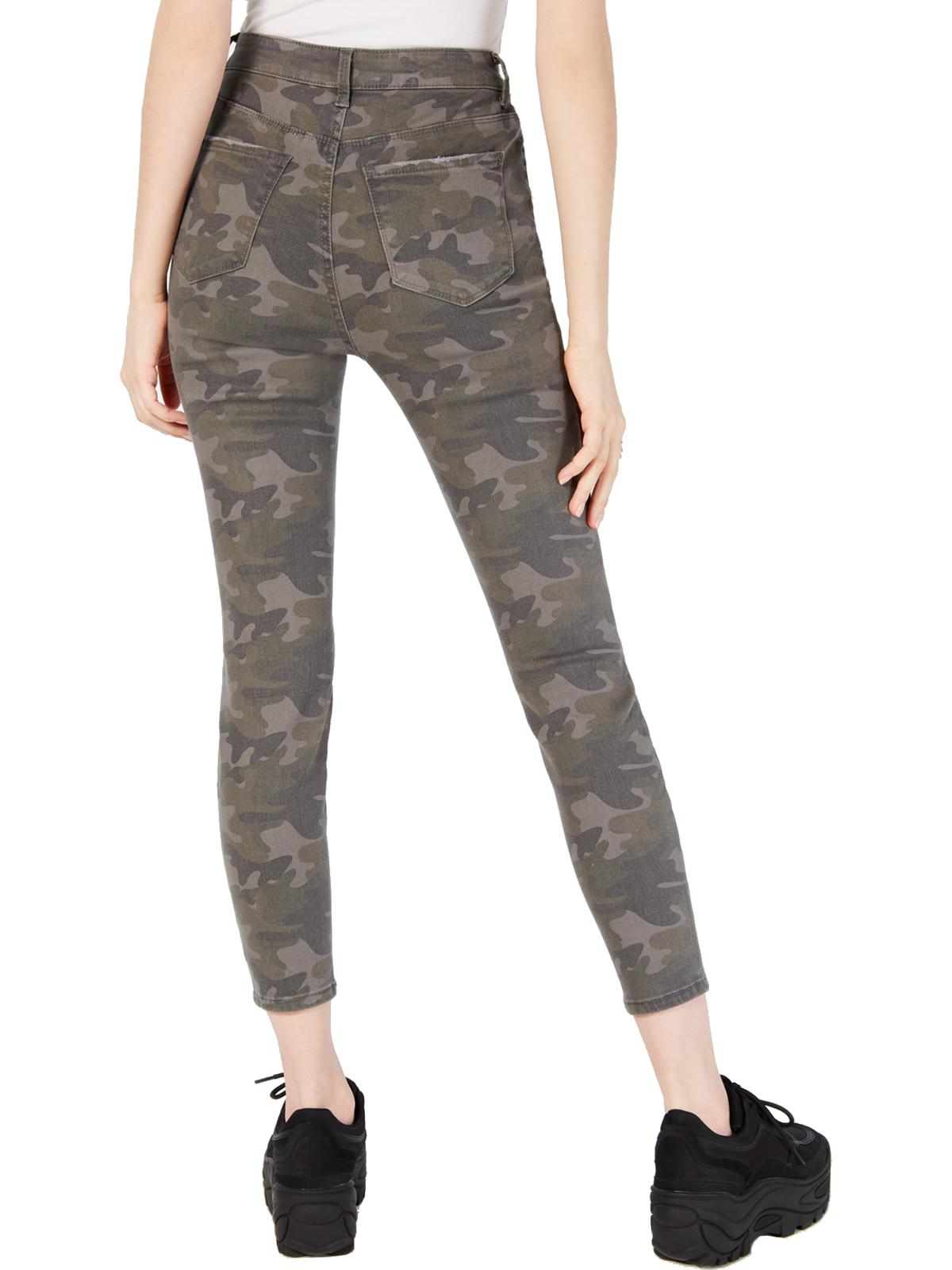 Vanilla Star Women's Camouflage Skinny Jeans Waist Gray Size 11