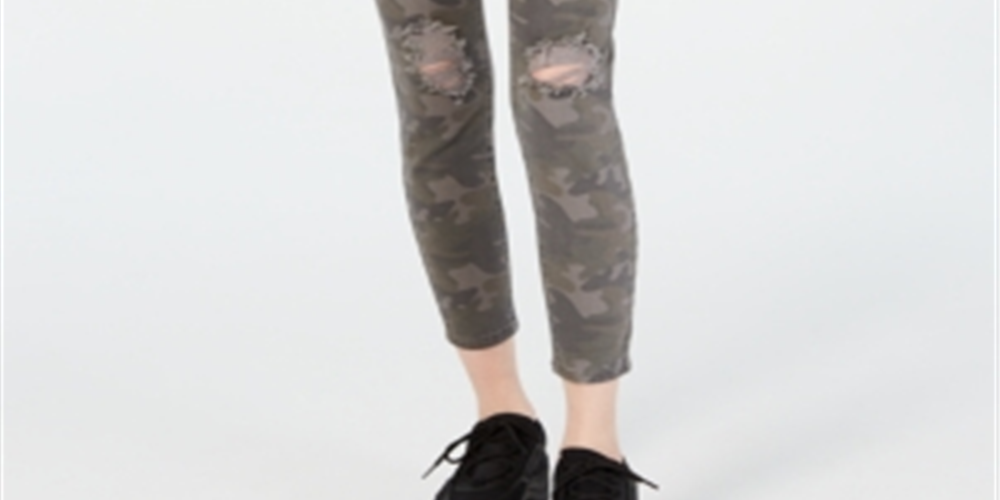 Vanilla Star Women's Camouflage Skinny Jeans Waist Gray Size 11