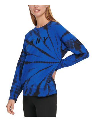 DKNY Women's Sport Fitness Running Sweatshirt Blue Size X-Small