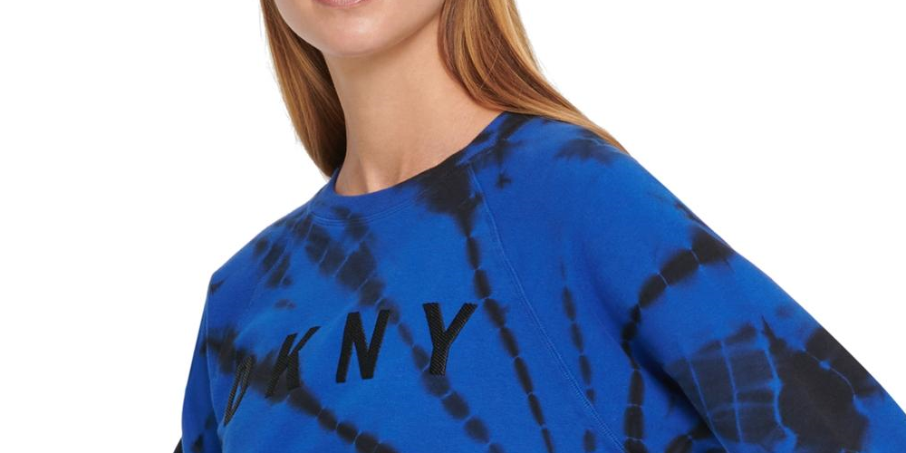 DKNY Women's Sport Fitness Running Sweatshirt Blue Size X-Small
