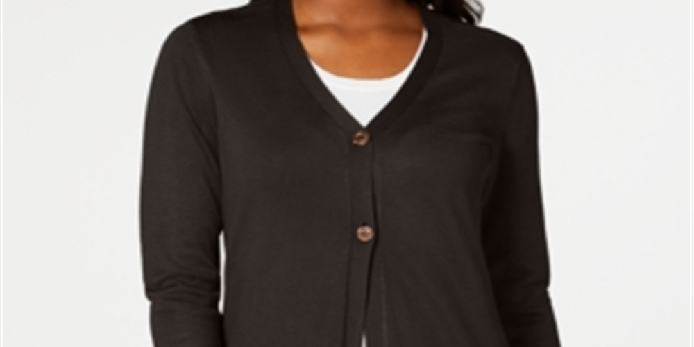 Karen Scott Women's Long Cardigan Brown Size Medium