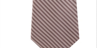 Calvin Klein Men's Pencil Stripe Silk Slim Neck Tie Brown Size Regular