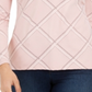 Charter Club Women's Printed Half Zip Top Pink Size XX-Large