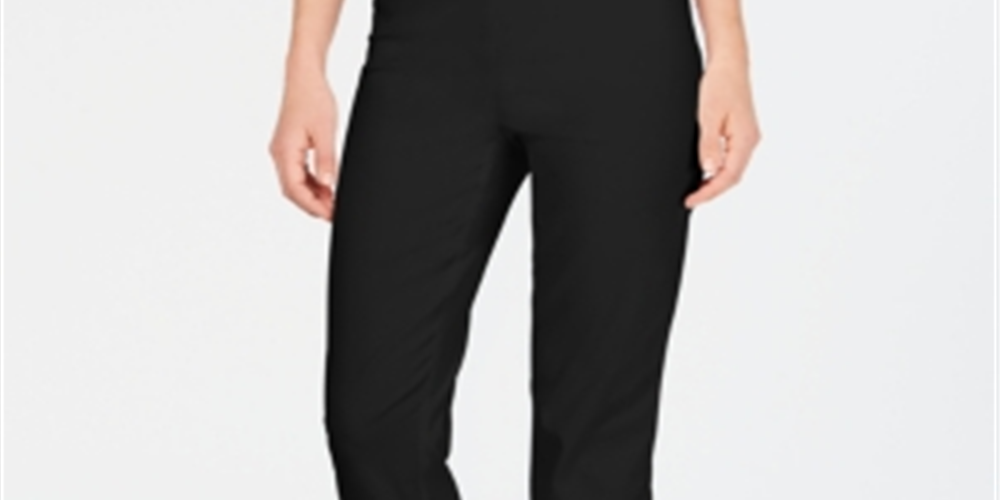 Charter Club Women's Chelsea Pull on Tummy Control Capris Black Size 6