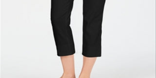 Charter Club Women's Chelsea Pull on Tummy Control Capris Black Size 6