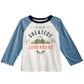 First Impressions Baby Boy's Cotton Colorblocked Raglan Graphic Print T-Shirt White Size 6-9MOS