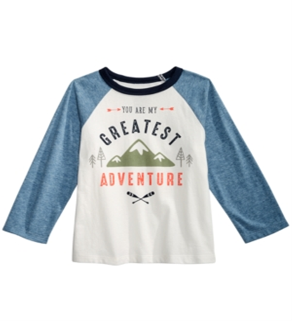 First Impressions Baby Boy's Cotton Colorblocked Raglan Graphic Print T-Shirt White Size 6-9MOS