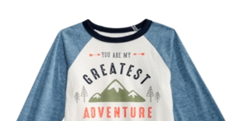 First Impressions Baby Boy's Cotton Colorblocked Raglan Graphic Print T-Shirt White Size 6-9MOS