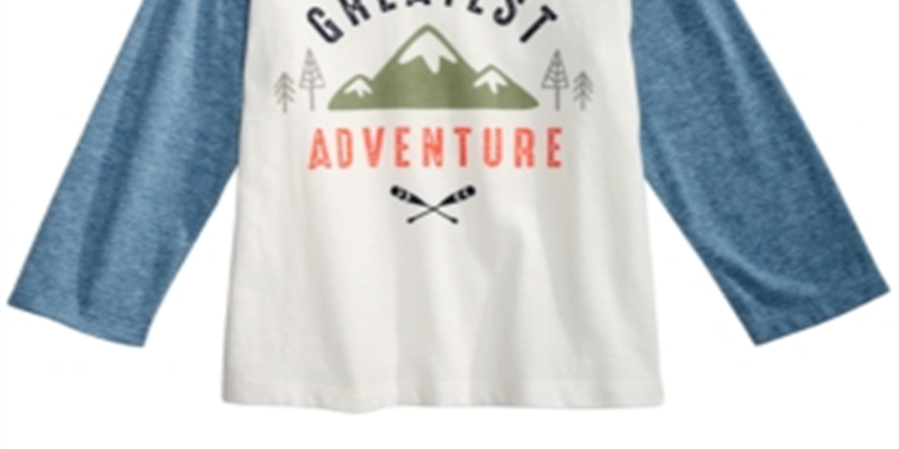 First Impressions Baby Boy's Cotton Colorblocked Raglan Graphic Print T-Shirt White Size 6-9MOS