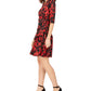 Robbie Bee Women's a Line Dress Red-Black Size Petite S