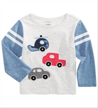 First Impressions Baby Boy's Cars Print T-Shirt Gray Size 3-6MOS