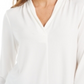 Charter Club Women's 3/4 Sleeve Top White Size X-Large