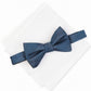 Alfani Men's Bow Tie Pocket Square Set Crispin Blue Size Regular