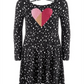 Epic Threads Big Girl's Dot Heart Dress Black Size Medium