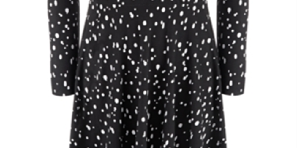 Epic Threads Big Girl's Dot Heart Dress Black Size Medium
