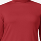 JM Collection Women's Solid Long Sleeve Turtle Neck Blouse Top Red Size 1X