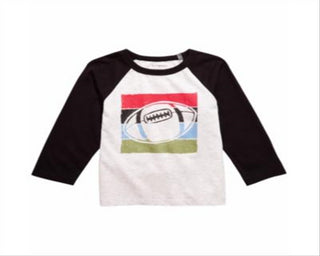 First Impressions Baby Boy's Raglan Football T-Shirt Gray Size 6-9MOS