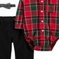Carter's Boy's 3 Piece Plaid Bodysuit Pant and Bow Tie Set Red Size 18M