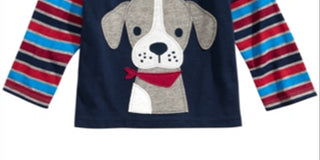 First Impressions Baby Boy's Layered Look Puppy Print T-Shirt Blue Size 12MOS