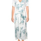 Alfani Women's Dress a Line Button Down Tie Front Midi Green Size XX-Large
