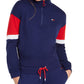 Tommy Hilfiger Women's Color Block Long Sleeve Sweater Blue Size X-Small