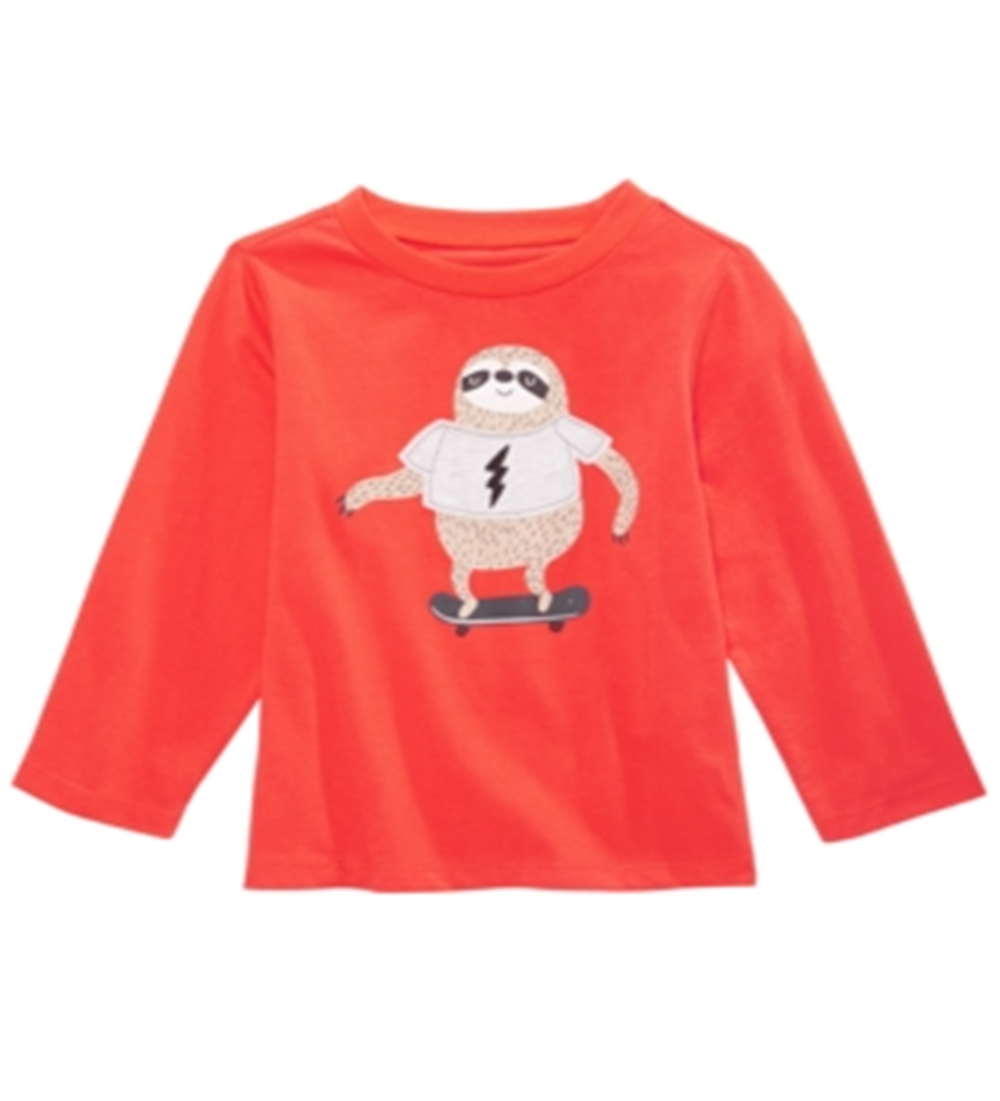 First Impressions Baby Boy's Sloth Print Cotton T-Shirt Red Size 12MOS