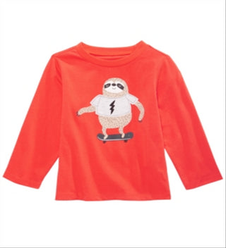 First Impressions Baby Boy's Sloth Print Cotton T-Shirt Red Size 12MOS