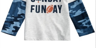 First Impressions Baby Boy's Layered Look Sunday Funday T-Shirt Gray Size 6-9MOS