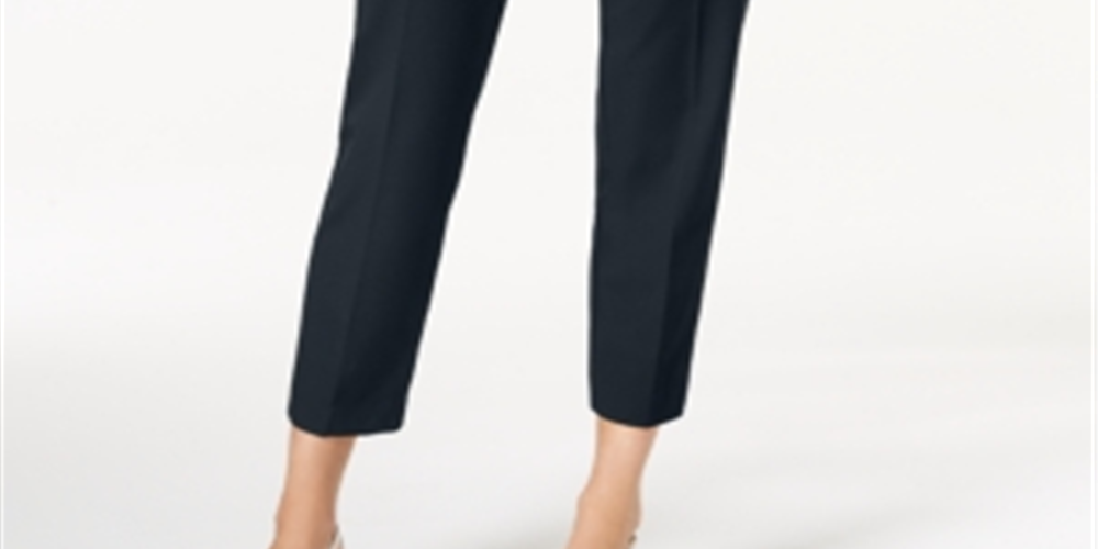 Charter Club Women's Slim Fit Ankle Pants Blue Size 12
