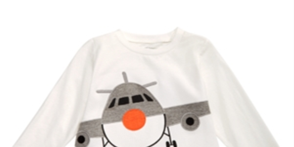 First Impressions Baby Boy's Cotton Airplane T-Shirt White Size 6-9MOS
