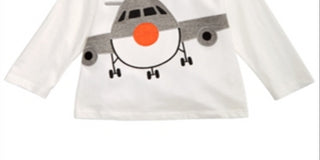 First Impressions Baby Boy's Cotton Airplane T-Shirt White Size 6-9MOS