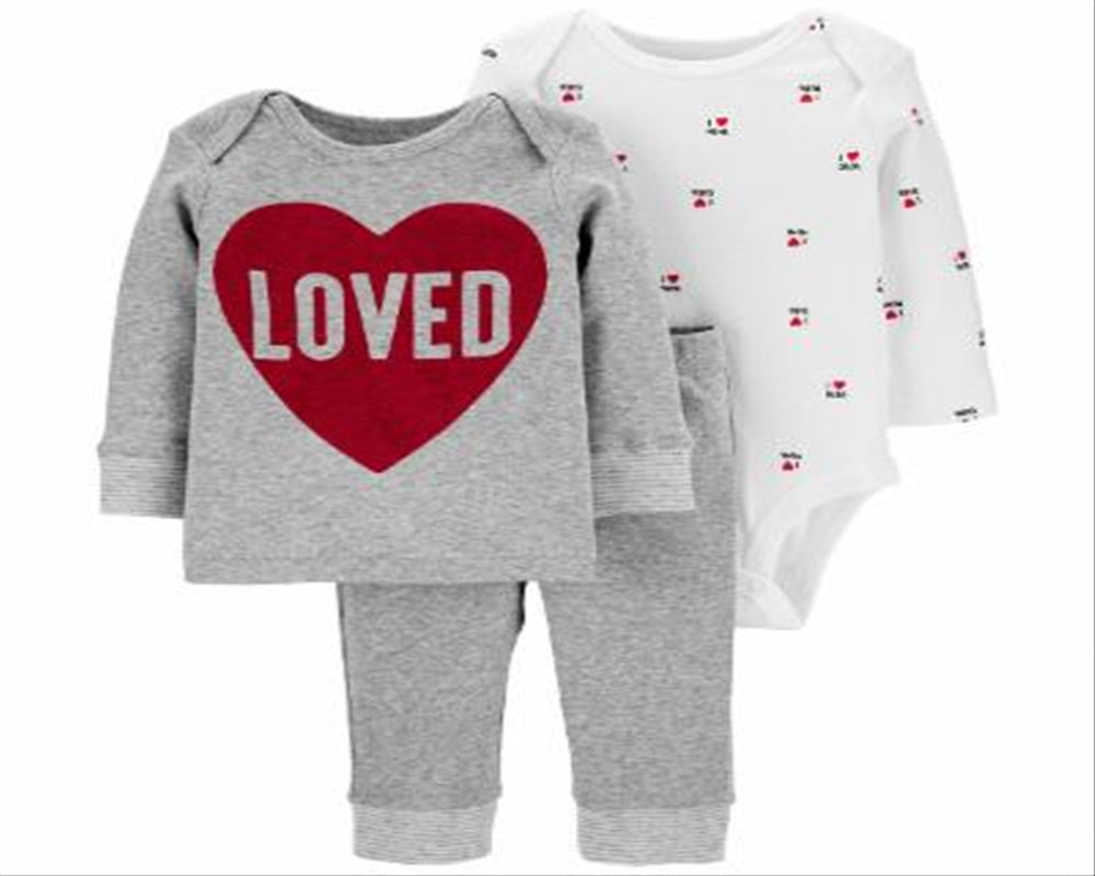 Carter's Baby unisex 3 pc Pant Gray Size 18MOS