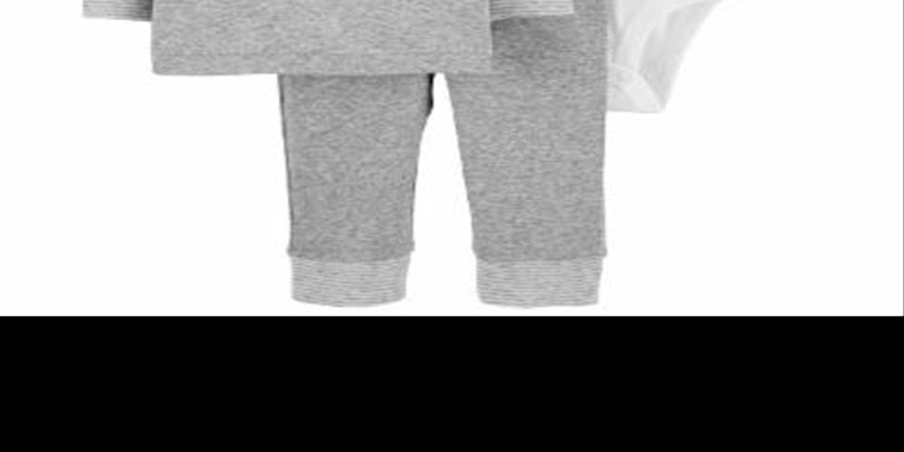 Carter's Baby unisex 3 pc Pant Gray Size 18MOS