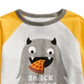 First Impressions Baby Boy's Colorblocked Raglan Snack Expert T-Shirt Gray Size 24MOS