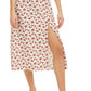 Danielle Bernstein Women's Side Slit Pull on Midi Skirt White Size Large