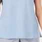 Karen Scott Women's Short Sleeve Collared Top Blue Size Large
