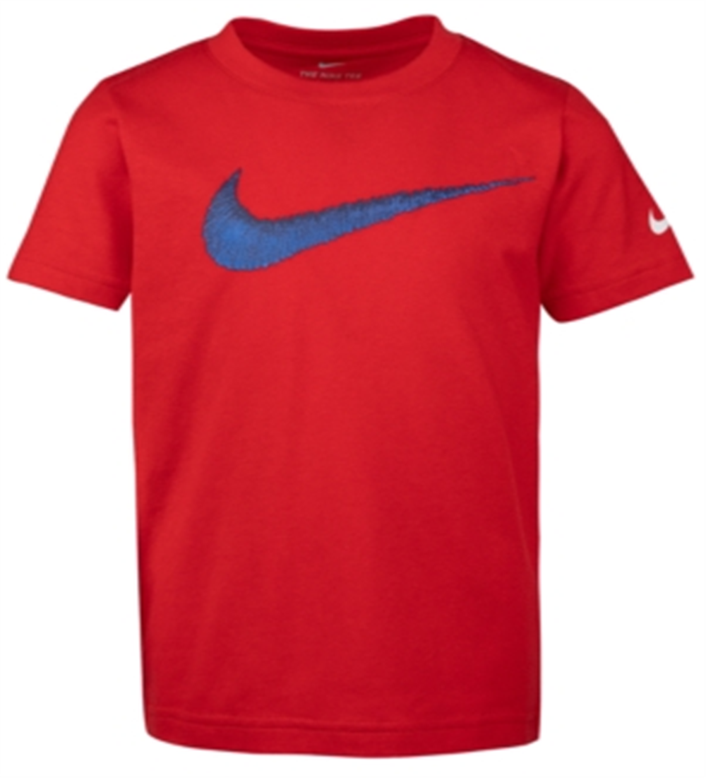 Nike Little Boy's Swoosh Print Cotton T-Shirt Red Size 4